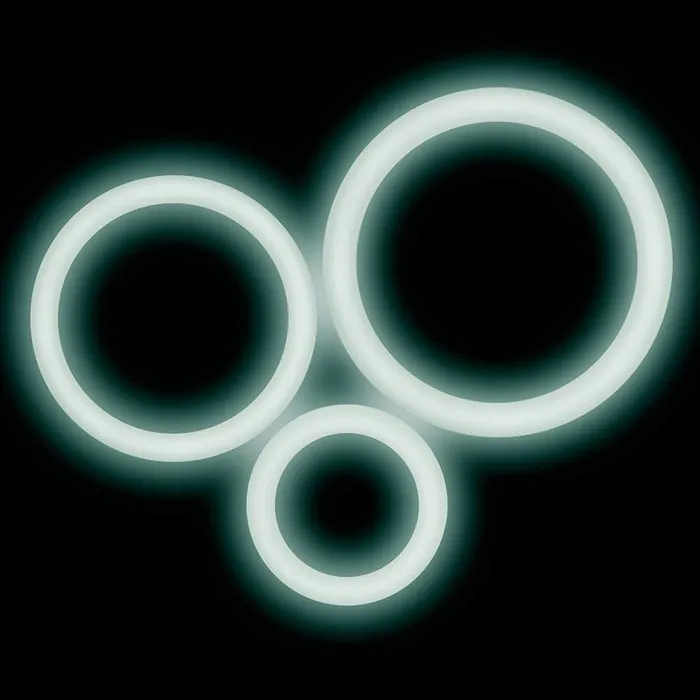 Glow in the Dark Silicone Cockring Set Blush Novelties Female Sex Toys