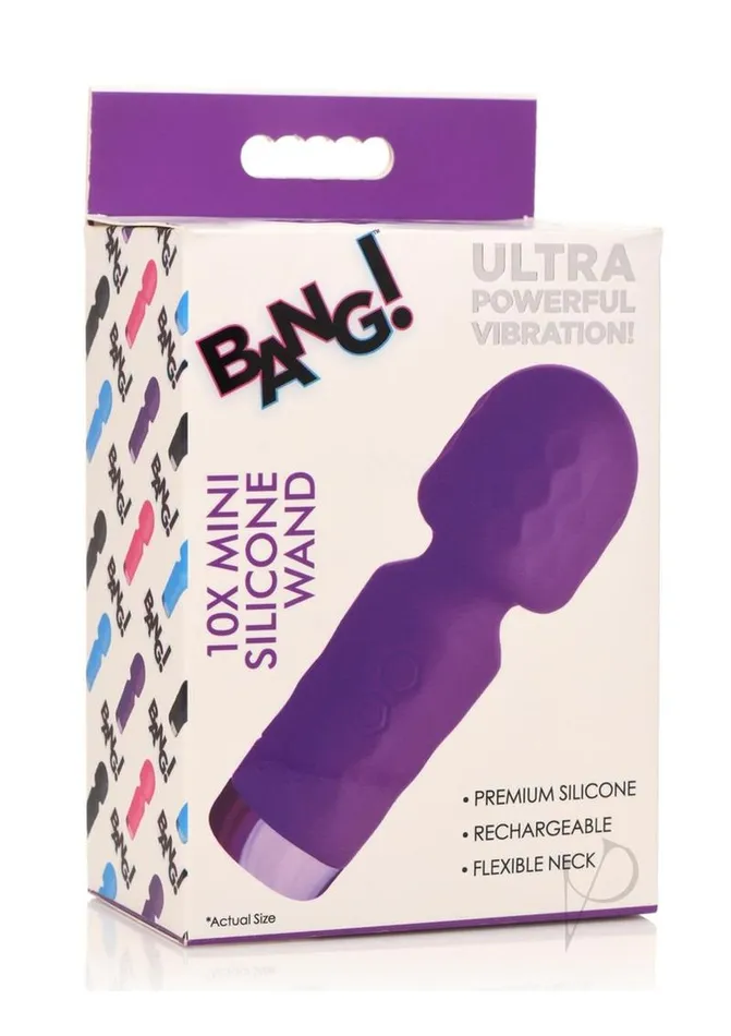 BANG Vibrators Bang 10x Mini Silicone Wand Purple