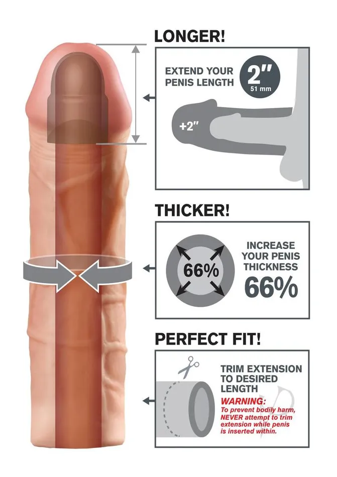 Dildos Fantasy XTensions Fx Mega 2 Xtension Flesh Dildos Fantasy XTensions Fx Mega 2 Xtension Flesh