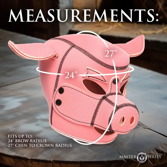 Couples Bondage Animal Mask Swine Pig Neoprene Hood BDSM Pet Master Series