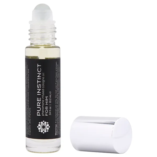 Pure Instinct Female Sex Toys Pheromone Cologne Oil RollOn For Him 34oz 10mL