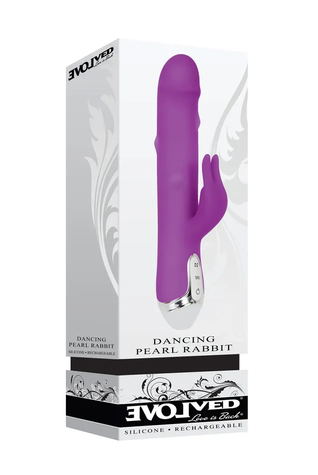 Vibrators Evolved Novelties Dancing Pearl Rabbit Vibrator Purple