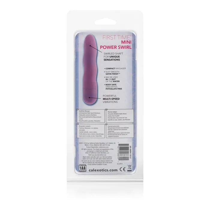 Vibrators First Time Mini Power Swirl Pink CalExotics Vibrators First Time Mini Power Swirl Pink CalExotics