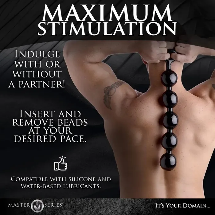XR Brands Anal Black Baller Anal Beads XR Brands Anal Black Baller Anal Beads