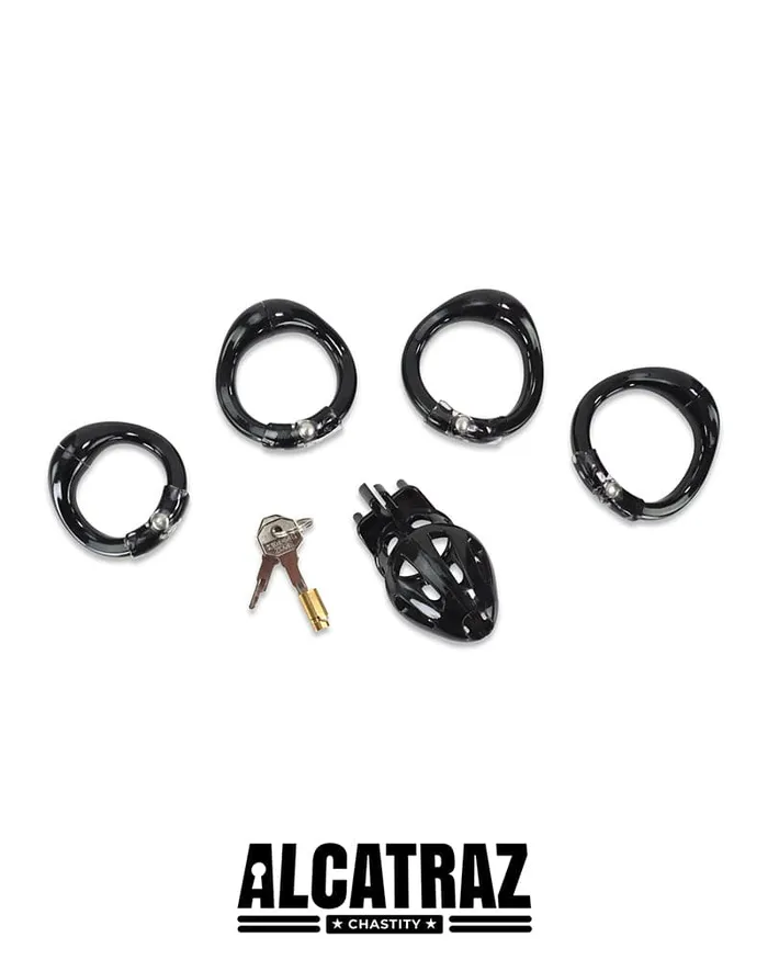 0862AR Man Whore Locking Black Chastity Cock Cage Medium Base Ring Aria Male Sex Toys