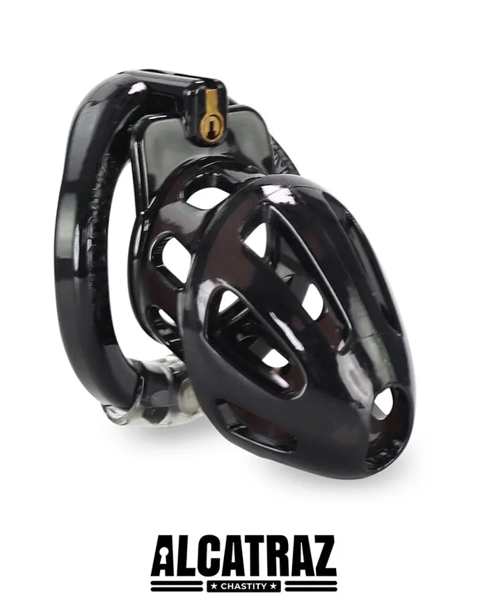 0862AR Man Whore Locking Black Chastity Cock Cage Medium Base Ring Aria Male Sex Toys