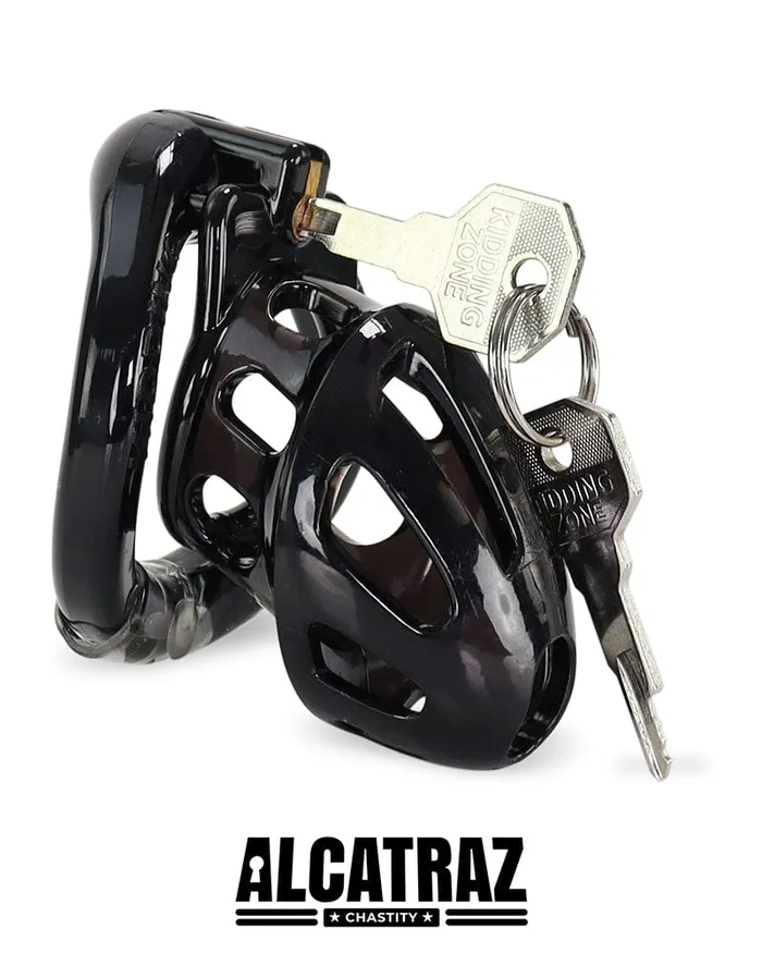 0862AR Man Whore Locking Black Chastity Cock Cage Medium Base Ring Aria Male Sex Toys