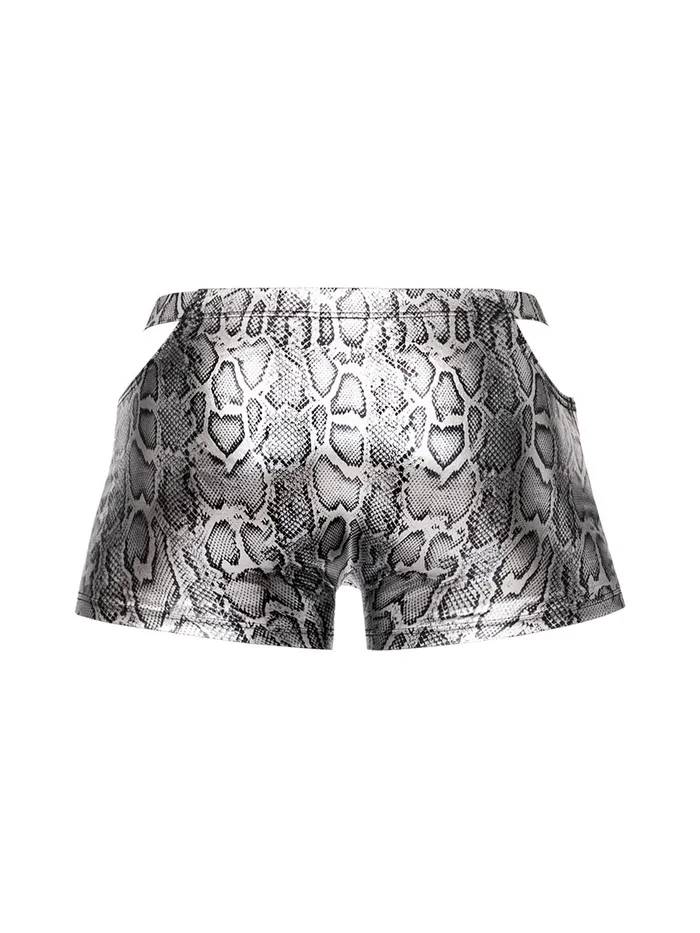 Anal snaked Pouch Short XLarge Silverblack Male Power Anal snaked Pouch Short XLarge Silverblack Male Power