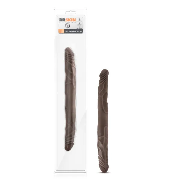 Dildos Blush Dr Skin 14 Inch Double Dildo Chocolate Dildos Blush Dr Skin 14 Inch Double Dildo Chocolate