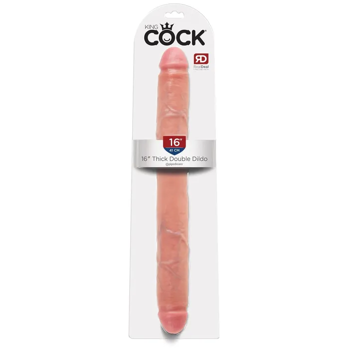 Dildos Pipedream King Cock 16 Inch Thick Double Dildo Flesh