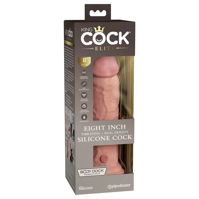 Dildos Pipedream King Cock Elite 8 Inch Vibrating Silicone Dual Density Cock Light Dildos Pipedream King Cock Elite 8 Inch Vibrating Silicone Dual Density Cock Light
