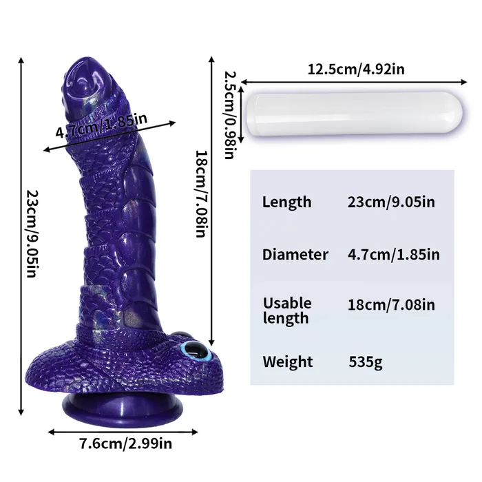  Female Sex Toys SciFi Dragon Scale Dildo with Vibrator