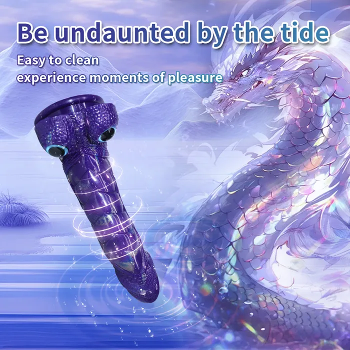  Female Sex Toys SciFi Dragon Scale Dildo with Vibrator