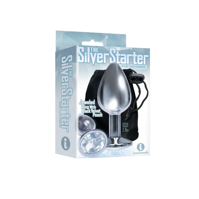 Icon Brands Anal The 9s the Silver Starter Bejeweled Stainless Steel Plug Diamond Icon Brands Anal The 9s the Silver Starter Bejeweled Stainless Steel Plug Diamond