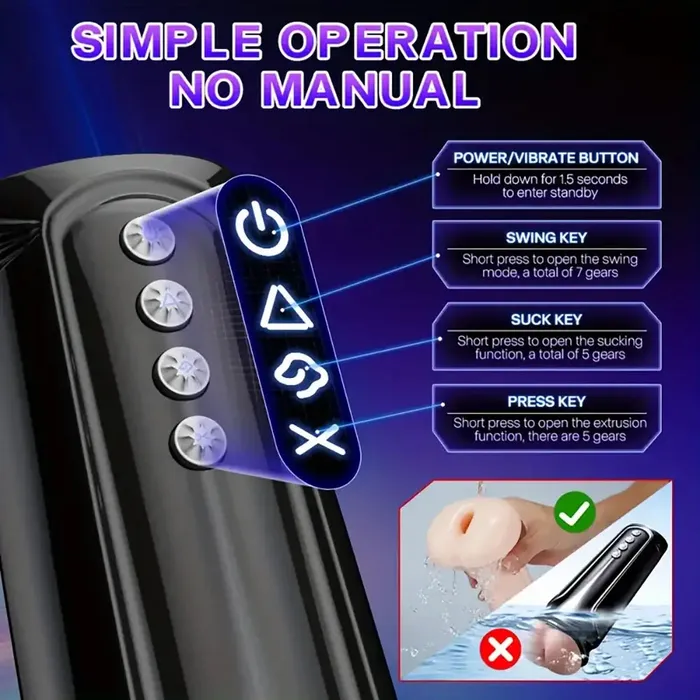 Latest Features First Anal 4IN1 Suction Swing Automatic Masturbator Weadultshop Male Sex Toys